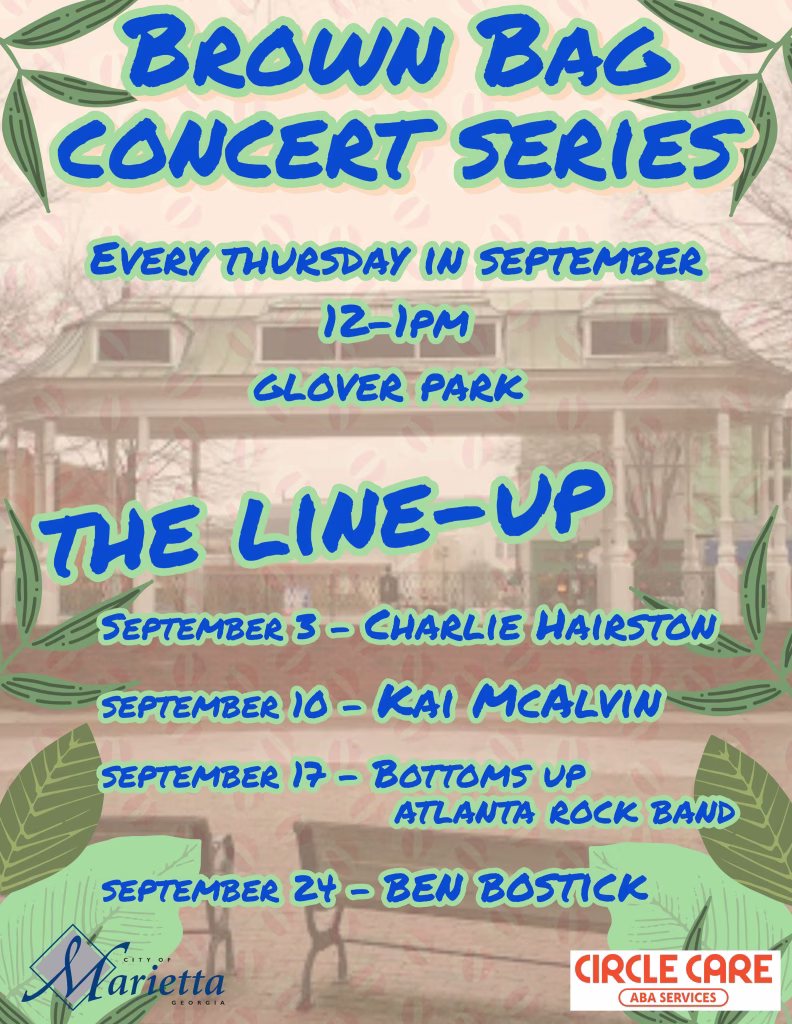 Flyer for Brown Bag Concert Series